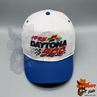 1995 Daytona 500 Nascar Hat Vintage Retro White blue Trucker Rope Cap 90s