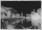 Antique Photo Glass Plate Negative 6x9 Cm Boat Canal Water
