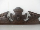 Carved Wood Pediment Over Door Medallion Architectural Antique Reclaimed Wow