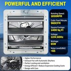 Iliving 12  Wall Mounted Shutter Exhaust Fan  Automatic Shutter  With Thermostat