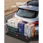 500 Lbs Hitch Mount Cargo Carrier With Cargo Net Luggage Basket For 2  Receiver