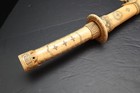 Vtg Carved Bone Katana Tanto Knife Dagger Scabbard Koshirae Japanese Knife Sword