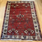 Vintage Rug 3  10 X 5  2 Red Brown Hand Knotted Tribal Rug