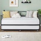 Daybed With Trundle Twin Size Metal Modern Sofa Bed Heavy Duty For Bedroom