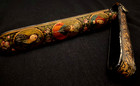 Antique Mid  East Persian Qajar Lacquer Papier Mache Qalamdan Pen Box