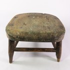 Small Primitive Wooden Stool Handmade Folk Art Rustic Farmhouse Antique Unique