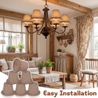 6 Pack Ruffle Gingham Lamp Shades Set 6   X 5 1   Chandelier Lamp Shade Farmh   