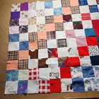 Quilt Top Piece Quilt Throw Lap Scrap Quilt Fabric 3 75  Squares 33 25 x 40 75  