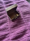 1940s Vintage Brass Vintage 1940s Pill Box  1x1 5x 5   Good Condition Hinged Lid