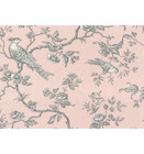 2 Drapes French Messange Bird Toile On Pink Cotton Imported From France Htf