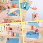 New Best Tool Bench For Kids Toy Play Workbench Wooden Workshop With Tools Set