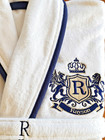 Custom Personalized Turkish Cotton Bathrobe Monogram Embroidered Robe Spa Gift