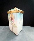 Rare Hand-painted Bavarian Porcelain Canister Selb  Bavaria Early 1990s Vintage