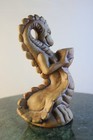 Vintage 6  Clay Whimsical Dragon Incense Hand Made Signed By Artist 1986