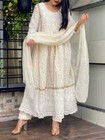 Fully Embroidered Salwar Kameez New Indian Wedding Wear Kurta Palazzo Dupatta