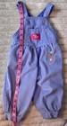 Oshkosh Baby Bgosh Usa Paper Tag Light Blue Corduroy Overalls Sz 12 M  Appliqu  