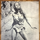Vintage Original 1967 Raquel Welch One Million Years B c  Poster 42    X 29 1 4   