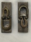 Pair Indian Wars First Lt  Officer    clip On    Insignia  German Silver Overlay 