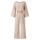 Women Long Sleeve Jumpsuit Playsuit Clubwear Straight Leg Jumpsuit Romper Pants