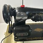 Vintage 1952 Singer Sewing Machine Electric 66 With Plastic Case Foot Pedal