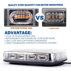 72 Led Strobe Beacon Light Rooftop Emergency Warning Hazard Flash White Amber M