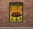 1960 s Riverside Ca Auto Racing Framed Poster  Ferrari Sports Car Race 11x17 Art