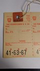 3 Pc Unused Prr Pennsylvania Railroad Luggage Tags Original - Duplicate - Agents