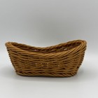 Small Woven Wicker Basket Natural Tan Bread Fruit Display Basket 7 5   