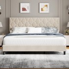 King queen full Size Bed Frame Headboard Upholstered Platform Bed Frame Modern