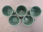 Lot Of 5 Vintage Rubbermaid  melamine  Cups  sea Green   3813