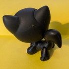 Authentic Lps Littlest Pet Shop  55 Angora Cat Black White Tuxedo Green Eyes 