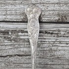 Vintage Interstate Silver Co  Florida Embossed Souvenir Spoon Alligator Oranges 
