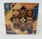 9 In 1 Wooden Brain Teaser Puzzles Box Set For Adults Teens And Kids  Mind Games