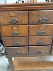 Antique Apothecary Cabinet Industrial Hardware Store Multi Drawer Nut Bolt
