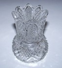 Antique Clear Glass Double Toothpick Holder Eapg - Ornate  Pineapple