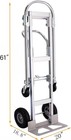 1000 Lbs Aluminum Hand Truck 2 In 1 Heavy Duty Convertible Folding Dolly Cart