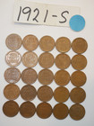 1921-s Cent Roll Solid Date   25 Lincoln Wheat Pennies  8  Items Ship For Free 