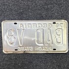 Vtg 1976 Georgia Vanity License Plate Bad V8 Custom Tag Ga 80 Bicentennial 