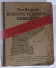 Genuine 1932-33  Business Telephone Directory Brown Book All New England States
