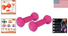 Neoprene Coated Dumbbells - 1 Lb Set Of 2 With Comfortable Non-slip Handles