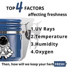 Smell Proof Jar Half Oz  250ml  Separate Space For Humidity Pack To Keep Herbs