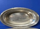 2 Pcs The Sheraton Hotel Oval Serving Trays Silver Soldered Reed   Barton