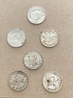 4 Canada Silver Quarters Pre 1968 -- 80  50  -- At Melt     free  1924 Nickel 