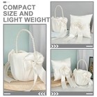 Flower Girl Basket Ring Pillow Set Bearer Pillows Bride Wedding Flowers