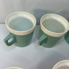 Set Of 8 Vintage Mcm Thermo Insulated Plastic Coffee Cups Teal  Yellow  Orange