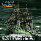 3d Puzzle Flying Dutchman Pirate Ship Model Kit Green Led Lights 360 Pieces