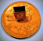 E F Caldwell Bronze Match Holder And Tray Antique New York City Signed