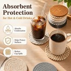 8 Pcs Coasters For Drinks - Woven Absorbent Coaster Set Of 8 Colors   4 3 Inch