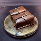Yugo Military Double M48 Mauser Ammo Pouch Carrier Vintage Stiched Brown Leather