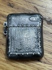 Antique Sterling Silver U s  Mail Stamp Holder Pouch Marked Sterling W Stamp